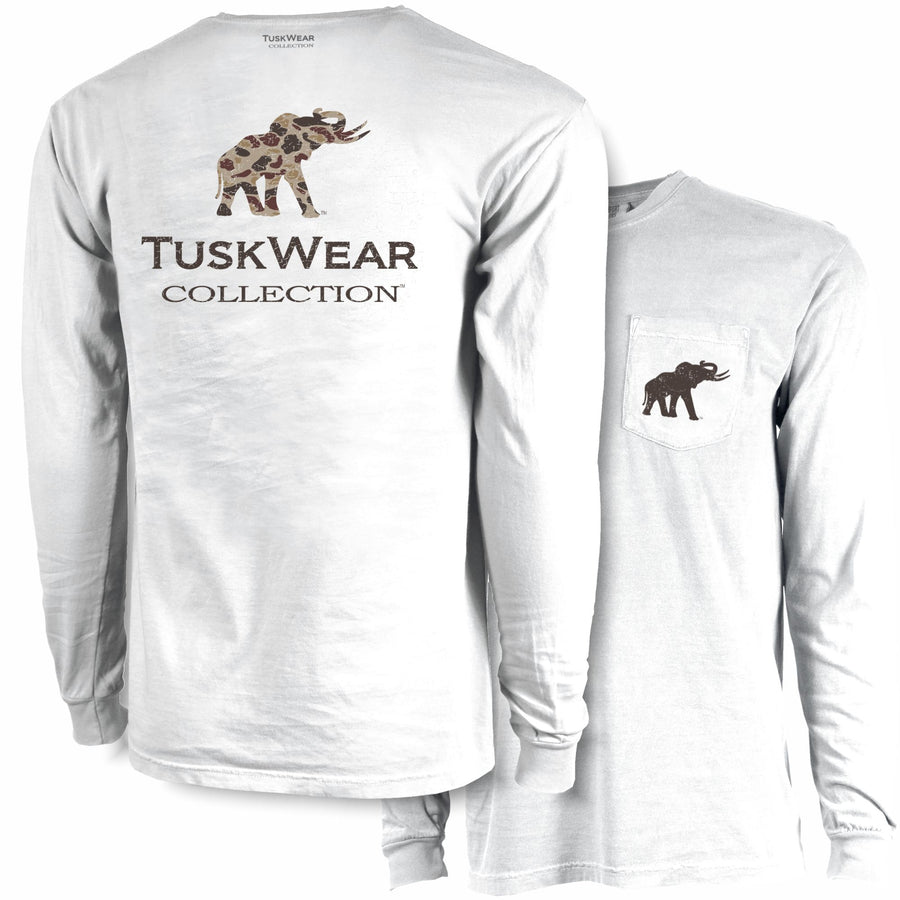 Tuskwear Authentic Logo Old School Tee - Long Sleeve, Comfort Colors