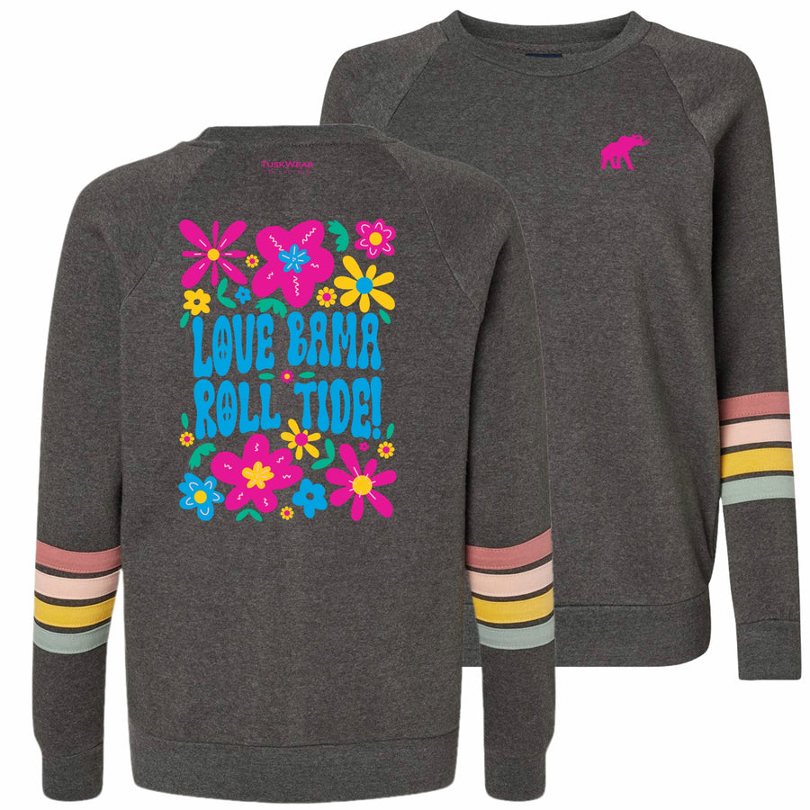 Tuskwear Flower Power - Sweatshirt Striped, Printed