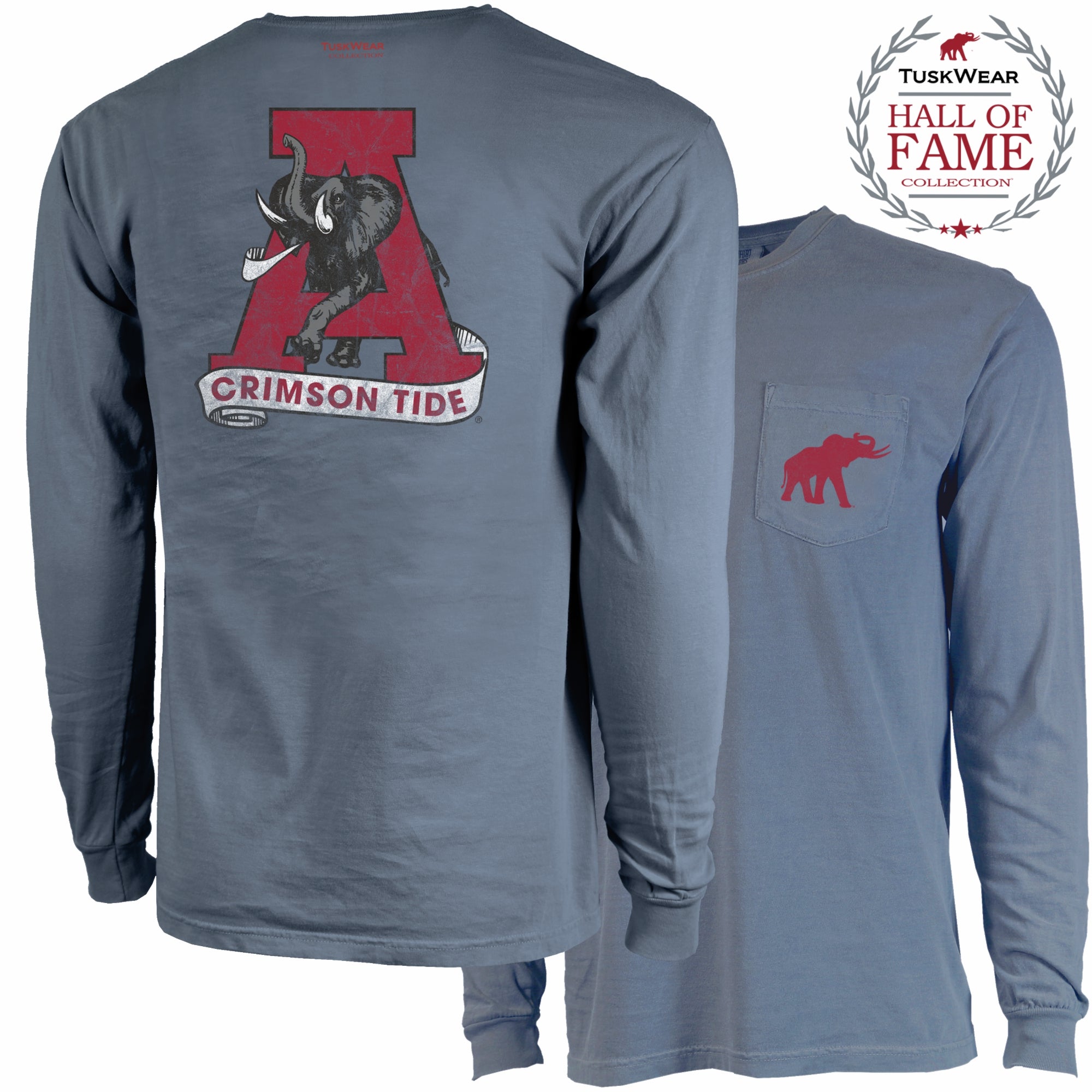 Tuskwear Distressed Vintage A Tee - Long Sleeve, Comfort Colors