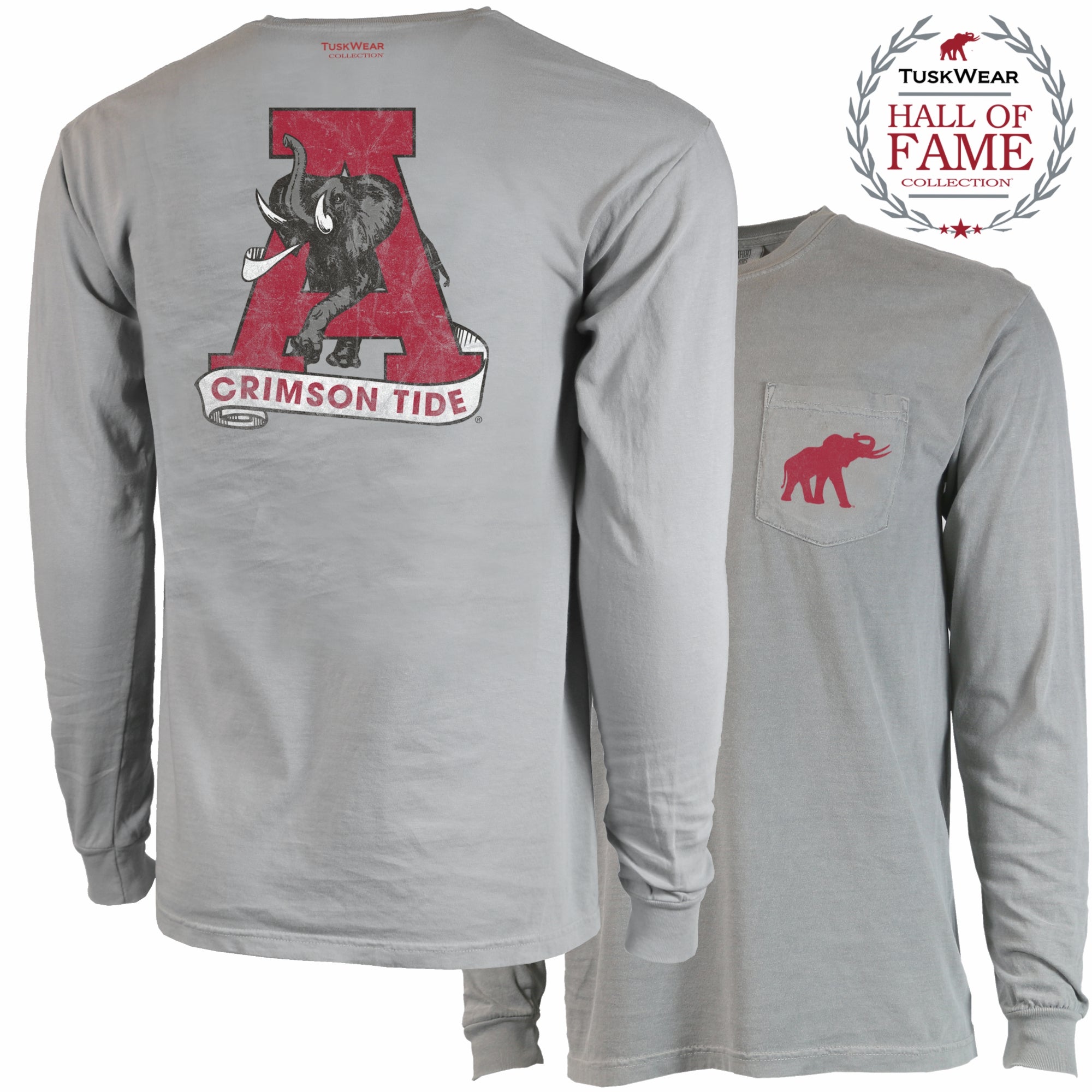 Tuskwear Distressed Vintage A Tee - Long Sleeve, Comfort Colors