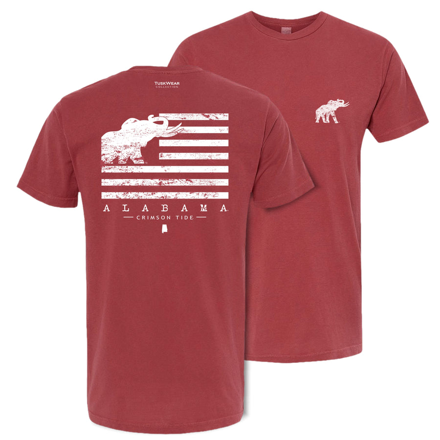 Tuskwear Elephant Flag Tee - Short Sleeve, Vintage Dyed