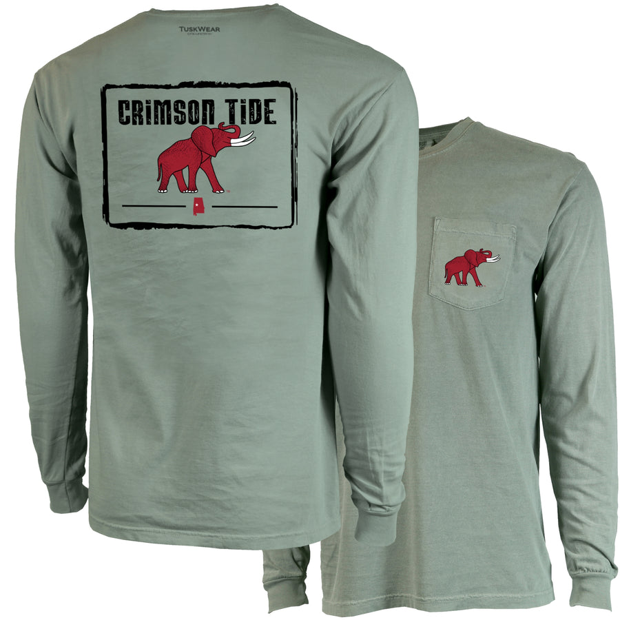 Tuskwear New Elephant Stamp Tee - Long Sleeve, Comfort Colors