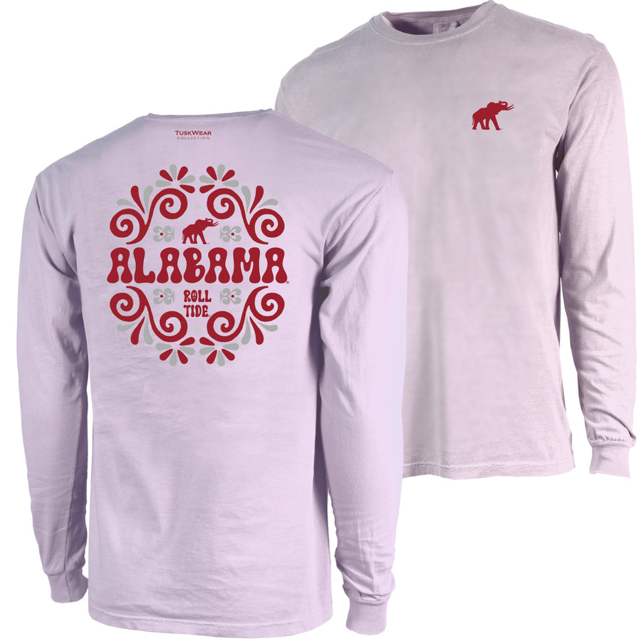 Tuskwear Psychedelic Roll Tide Tee - Long Sleeve, Comfort Colors