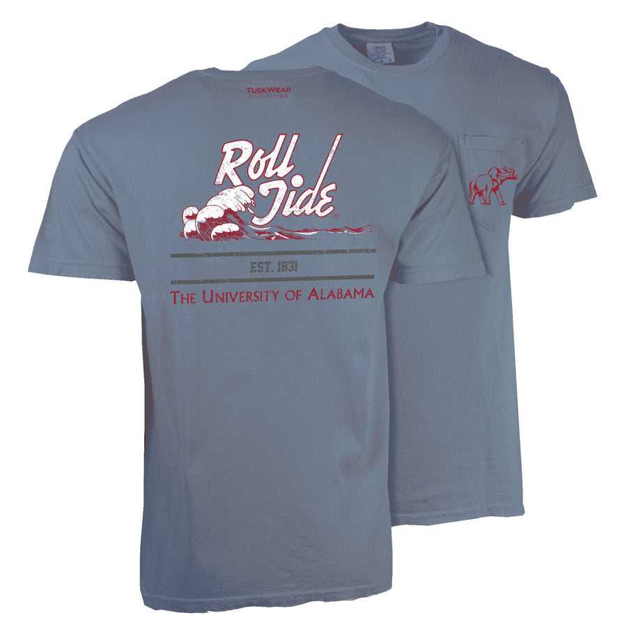 Tuskwear Roll Tide Wave UA Tee - Short Sleeve, Comfort Colors